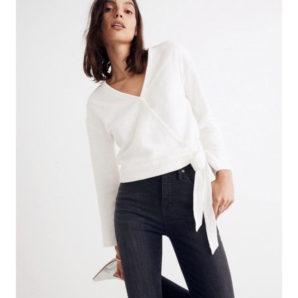 NWOT Madewell Texture & Thread Wrap Top